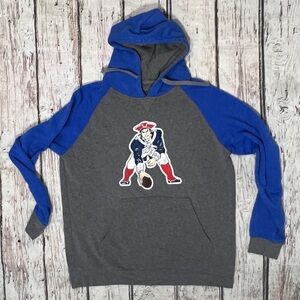 New England Patriots Retro NFL Football Hoodie Pullover Jumper Sweatshirt Mens